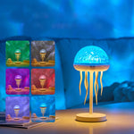 Elfeland S09 Jellyfish Projector Lamp 2W 1000mAh Battery USB LED Night Light Kids Sleep Soother Ocean Wave Lamp with IR Remote Control Timer Dimmable
