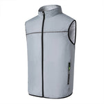 LinkMejor Air Conditioning Clothing Vest Three Wind Speeds Heatproof Cooling Clothing USB Charging Sun Protection Continuous Cooling Jacket with Two Fans for Summer High Temperature Outdoor Work
