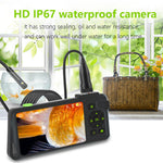 LinkMejor 7.9mm Dual Lens 4.5-inch IPS Color Screen Industrial Borescope Waterproof Inspection Camera 3.5/5/10M Rigid Cable