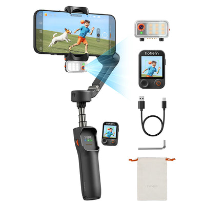 Hohem iSteady V3 Ultra Gimbal Stabilizer for iPhone with AI Auto Tracking Detachable Touchscreen Remote Phone Gimbal