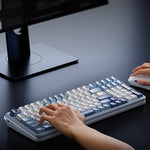 LinkMejor ES98 Mechanical Keyboard Tri-mode ARGB 98-Keys Dual 8K Low Game Delay Gasket Structure 12000mAh Battery Gaming Keyboard