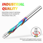 1pc CNC Router Bit Spiral Compression Cutting Edge Woodworking Tool NF20 TAC Coated MDF Hardwood Plywood Particleboard