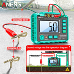 LinkMejor Green Color MH14 Ground Resistance Megohm 1999 Conuts Meter Testers Megohmmeter Voltmeter Ohm Detector without BatteryTool
