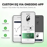 Oneodio Focus A6 Wireless Headset Bluetooth V6.0 Headphones -48dB Dual Active Noise Cancelling 5-mic ENC AI Call Noise Reduction 40mm HiFi Driver 3D Spatial Sound 75H Playtime Support Wired Connection Low Latency Over-Ear Headphones