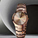 LinkMejor Men Business Watch Waterproof Automatic Quartz Watches Luminous Double Date Wristwatch
