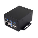 Industrial Metal Case for Raspberry Pi 5/5B Large Space Protective Enclosure Compatible with Expansion Board Enhanced Connectivity Ventilation Slots Wall Mount DIN Rail Mount