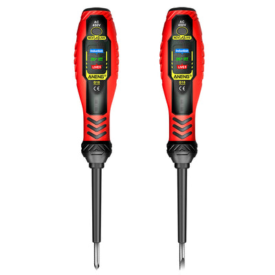 LinkMejor B18 Voltage Tester Pen Non Contact AC 450V LED Indicator Screwdriver Function Insulated Handle Live Neutral Line Detection