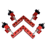 LinkMejor 6PCS Woodworking Upgrade Right Angle Positioning Clamp Precision 90 Degree Clamping Square L-Shaped Auxiliary Fixture Splicing Board Carpenter Square Ruler Woodworking Tool