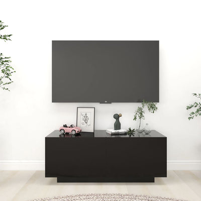 TV Cabinet Black 39.4"x14"x16" Chipboard