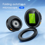 Handheld Digital Microscope 2MP 500X Magnification Autofocus Lens 8 LED Lights Portable Type-C Charging 2 Inch IPS Screen