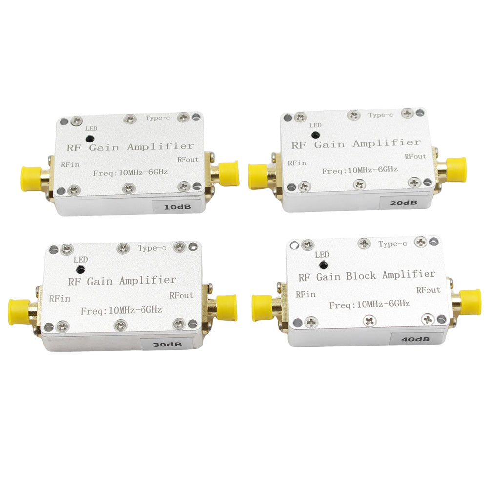 LinkMejor 10MHZ-6GHz High Flatness Receiver Amplifier 10DB 20DB 30DB 40DB RF Drive for Drone Radio FM Hackrf One Image