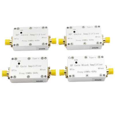 LinkMejor 10MHZ-6GHz High Flatness Receiver Amplifier 10DB 20DB 30DB 40DB RF Drive for Drone Radio FM Hackrf One Image