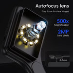 Handheld Digital Microscope 2MP 500X Magnification AF Lens for Scientific Research and Repair Applications