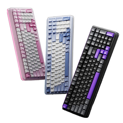 LinkMejor ES98 Mechanical Keyboard Tri-mode ARGB 98-Keys Dual 8K Low Game Delay Gasket Structure 12000mAh Battery Gaming Keyboard