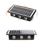 LinkMejor Solar Wall Light Outdoor Up and Down Garden Lamp for Home Porch Fence Stairs Wall Backyard Luminous Lighting