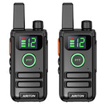 2Pcs LinkMejor AI-D1 Walkie Talkies UHF 400-470MHz Dual PTT Ultra Slim Type-C Rechargeable LED DisplayVOX Wireless Frequency Copy Two-way Ham Radio