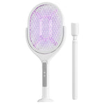 Tevorex 5-In-1 Telescopic Electric Mosquito Racket Mosquito Killer UV Utilizes 90° Rotating Auto Capture Folding Fly Swatter USB Rechargeable with Dual Safety Switches