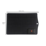 3.5W 5V Solar Panel Charger USB Output Monocrystalline Silicon High Efficiency Waterproof Portable for Outdoor Emergency and Charging Electronic Devices