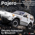 LinkMejor 1297S Newly Upgraded RTR 1/14 2.4G 4WD for Mitsubishi Pajeyo V24WG 1992 Sport RC Car Dual-Speed Mechanical Shifting Classis Off-Road SUV Climbing Truck LED Light Full Proportional Control Metal Gears CVD Straight Axle Vehicles Models Toys