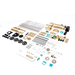 Teching Engine Steam Train Model With Pathway Full Aluminum Alloy Model Gift Collection STEM Toys