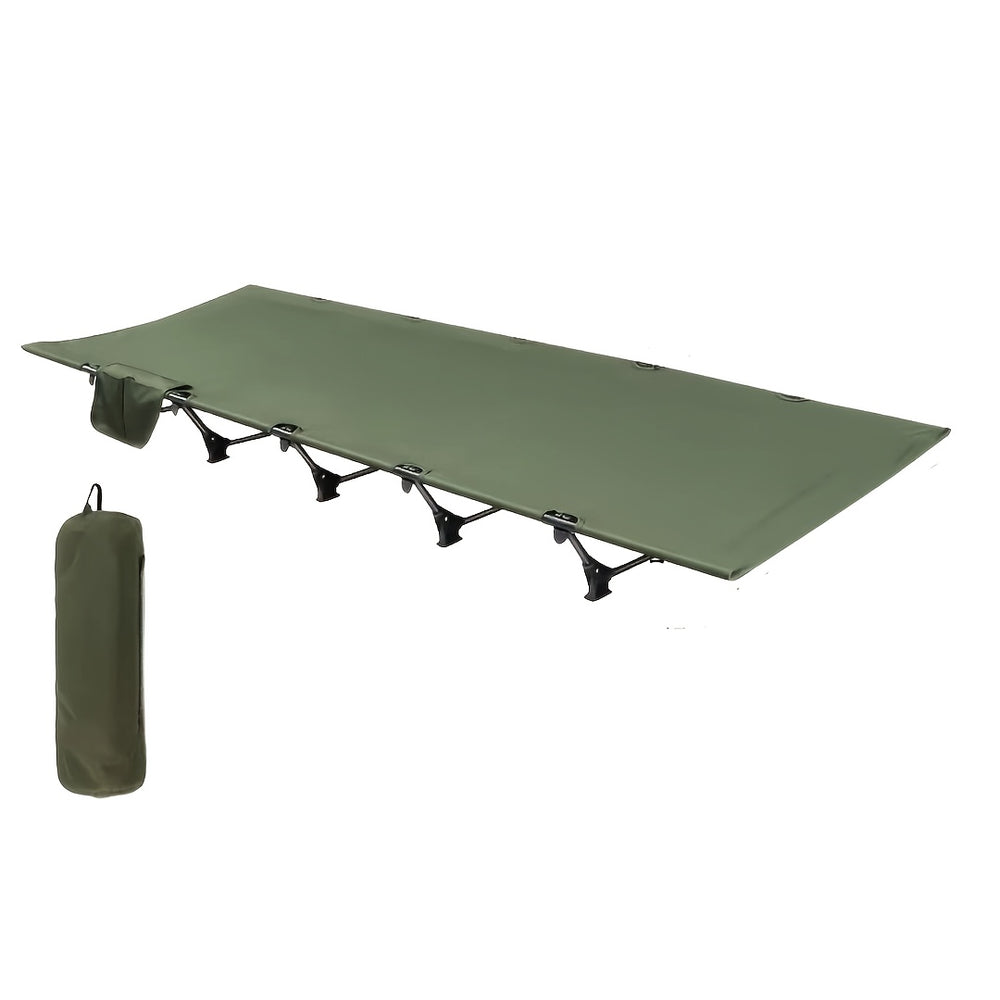 Xmund Outdoor Folding Bed, Portable Tent Bed, Designed with Side Pockets for Small Items, Outdoor Hiking Backpacking Travel Survival Gear For Adults