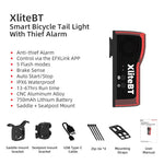 LinkMejor XliteBT Smart Brake-sensing Bicycle Taillight with Thief Alarm Type-C Charge Bike Rear Light LED Night Warning Bike Light