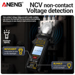 LinkMejor PN135 Clamp Meter Digital Multimeter 4000 Counts 600A 600V AC DC Voltage Current Tester Non Contact NCV Flashlight Backlight Auto Shut Off Data Hold Function 4000 Counts