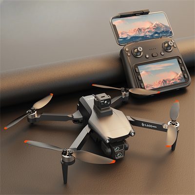 LinkMejor L600-1 PRO GPS 5G WiFi FPV with 4.5inch LCD Screen Controller HD Dual Camera Servo Gimbal 360° Obstacle Avoidance Brushless Foldable RC Drone Quadcopter RTF
