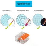75pcs For 221 Electrical Connectors Wire Block Clamp Terminal Cable Reusable Mini Quick Home Wire Terminal Connector