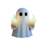 Elfeland Mini Halloween Ghost Night Light Cute Creative Resin Nightlight Halloween Gift Ornament for Wall Balcony Entrance Living Room Home