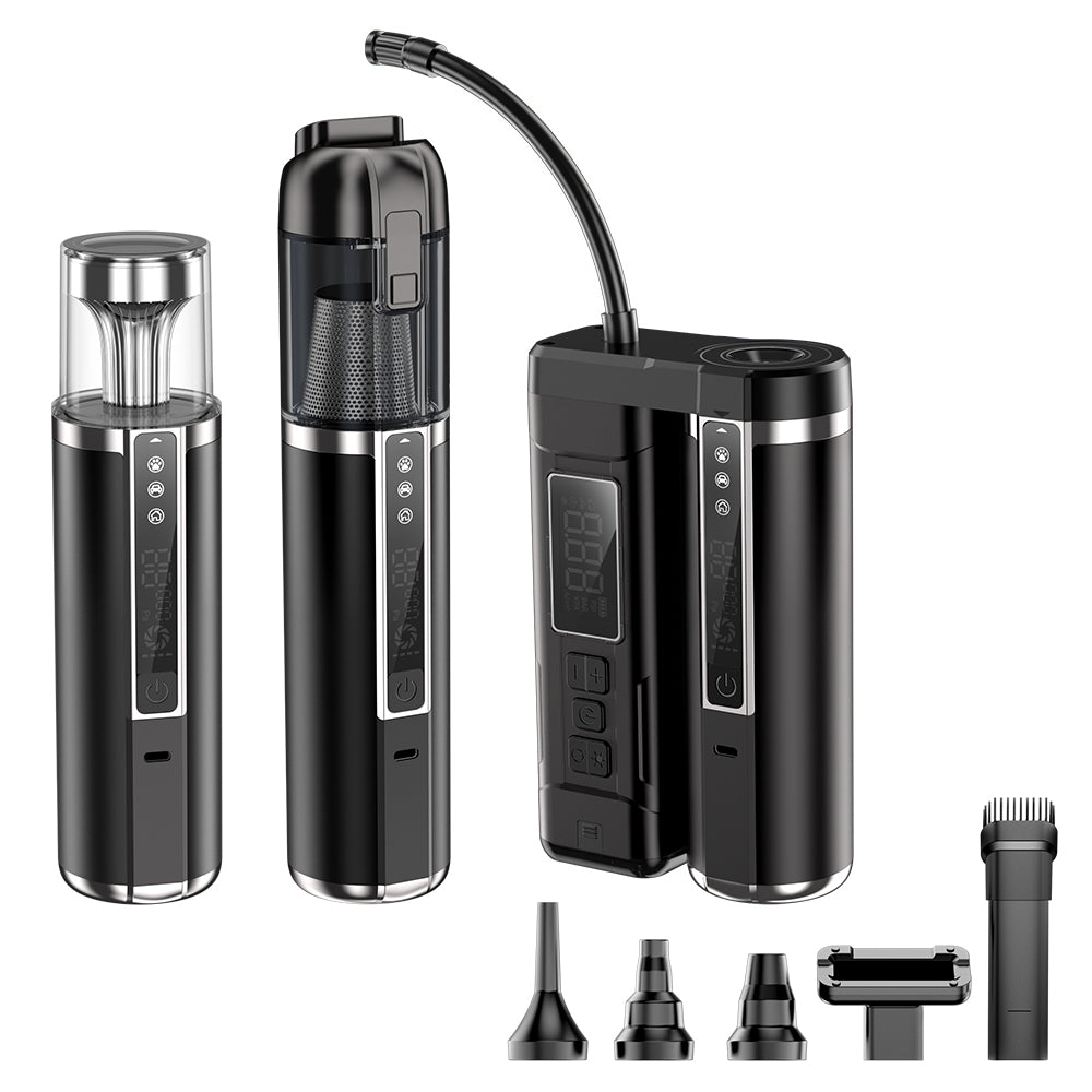 Portable Wireless 18000Pa High-Power 3-in-1 Vacuum Cleaner Air Pump with Camping Light Rechargeable Handheld Cleaner