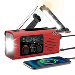 Multifunctional Emergency Radio Solar Hand Crank NOAA Weather Alert AM FM WB Radio Power Bank Flashlight for Outdoor Emergency Survival