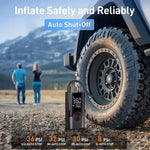 LinkMejor- 005 150PSI Smart Air Pump Tire Inflator Portable Air Compressor with Digital Pressure Gauge for Car Bike Motorcycle Ball