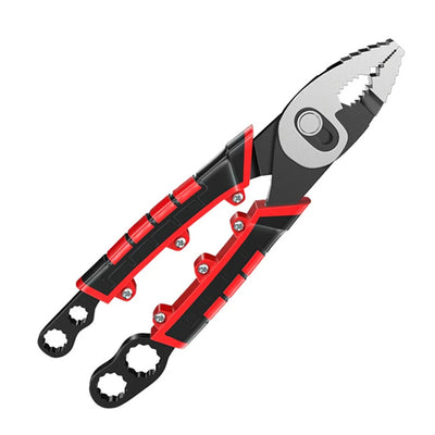 Multifunctional Fish Nose Pliers Double Axis Design 80mm Opening Chromium Vanadium Steel Wire Cutter Ergonomic Handle 215mm Length TPR Plastic