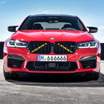 2pcs Front Grille Trim Strips Cover Frame Stickers Modified Decorative Strips For BMW 1 2 3 Series F20 F21  F22 F23 F44 F45 F46