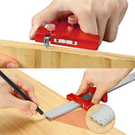 Woodworking Multifunctional Right-Angle Ruler Drill Guide Tool Aluminium Alloy 30°-120° Angle Positioning Assistant Drawer Installation