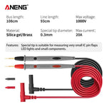LinkMejor PT1032 20A 1000V Slicon Rubber Delay Wire Gold Plated Sharp Probe Needles Digital Multi Meter Test Lead