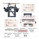 LinkMejor H040 BenchTop Quick Mount Hinge System Universal Aluminum Stainless Steel Compatible with Tracks Featuring T-Slot Precision Machined Quad Setup for Woodworking and Routing