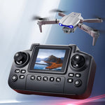 LinkMejor E99 / E99D WiFi FPV with LCD Screen Controller HD Dual Camera Lighting Arms Optical Flow Positioning Colorful LED Light Foldable RC Drone Quadcopter RTF