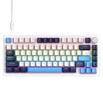 K82 Type-C Wired Mechanical Keyboard with Knob 75% Layout PCB Hot Swappable Backlight 82 Keys Multifunctional Gaming Keyboard
