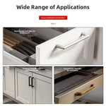 LinkMejor Stainless Steel Drawers Handle Locator Jig Woodworking Hardware Drilling Guide for Cabinet Doors Handle Installation