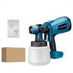 Drillpro 1000ML Cordless Electric Spray Gun Portable Household Paint Sprayer Auto Furniture Steel Coating Airbrush For Mak 18V Battery