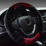 Car Steering Wheel Cover  Winter Warm Fluffy Plush Short Plush Universal 15-Inch Cute Cartoon Ear Shape Car Steering Wheel Protective Cover