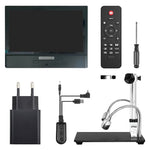 LinkMejor 10 Inch Digital Microscope  4X Zoom 1080P LCD Display Magnifier Soldering Microscope with LED