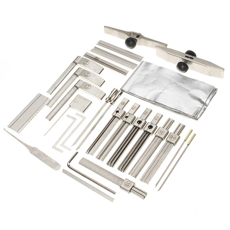 LinkMejor Multifunctional Locksmith Tool Kit Lock Pick Tools Set Suitable for Various Lock Brands Packaged in Convenient Plastic Case Ideal for Professionals and DIY Enthusiasts