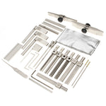 LinkMejor Multifunctional Locksmith Tool Kit Lock Pick Tools Set Suitable for Various Lock Brands Packaged in Convenient Plastic Case Ideal for Professionals and DIY Enthusiasts