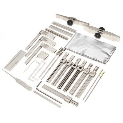 LinkMejor Multifunctional Locksmith Tool Kit Lock Pick Tools Set Suitable for Various Lock Brands Packaged in Convenient Plastic Case Ideal for Professionals and DIY Enthusiasts