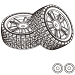 2PCS MJX 14301 1/14 RC Car Original Parts 1415A1 14301 Rubber Tires 1415A2 14302 Rubber Tires 1415B1 14301 TPR Tires 1415B2 14302 TPR Tires 1415C Drift Tires