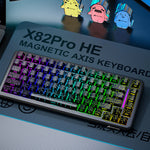 ATTACKSHARK X82PRO HE Mechanical Gaming Keyboard RGB 75% Layout Tri-mode Magnetic Amber Axis with 0.01mm RT Accuracy 8KHz Return Rate Gamer Keyboards