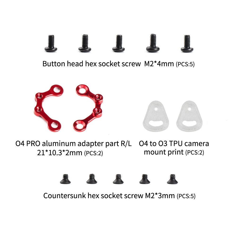 1-5 Kits Axisflying DJI O3 to O4 Pro Adapter - Frame Conversion for MANTA 5/C35 V2/C30, Plug & Play